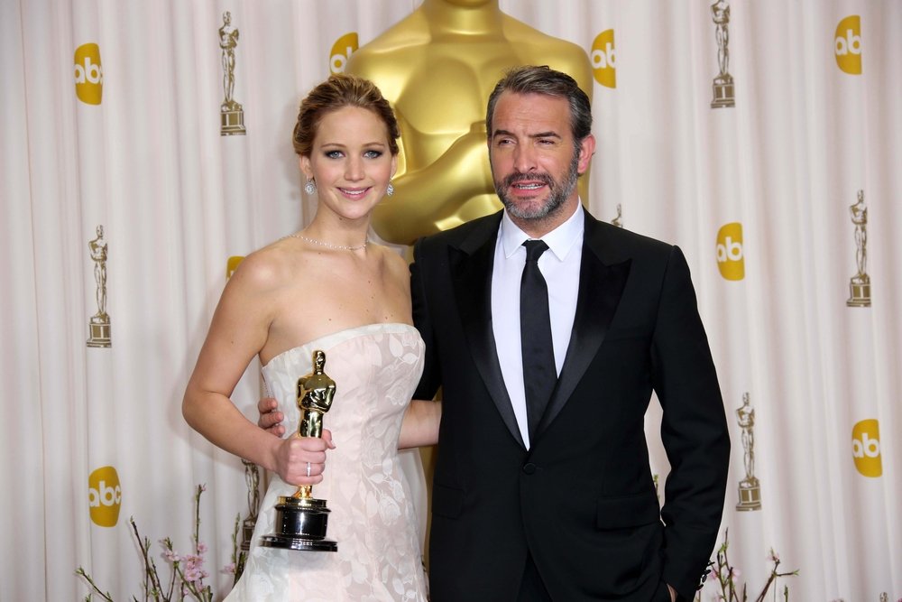 Jennifer Lawrence and Jean Dujardin