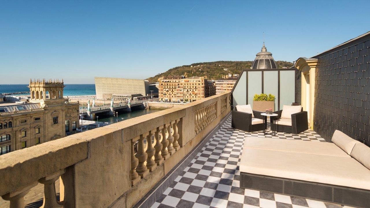 View from the Hotel Maria Cristina in San Sebastian
