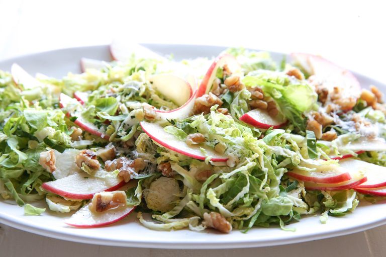 Apple-Brussels Sprouts Salad Vegetarian Christmas Dinner Ideas That Everyone Will Love