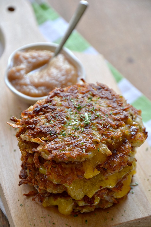 Grilled Cheese Latkas Hanukkah Food: Non-Traditional Ways to Celebrate