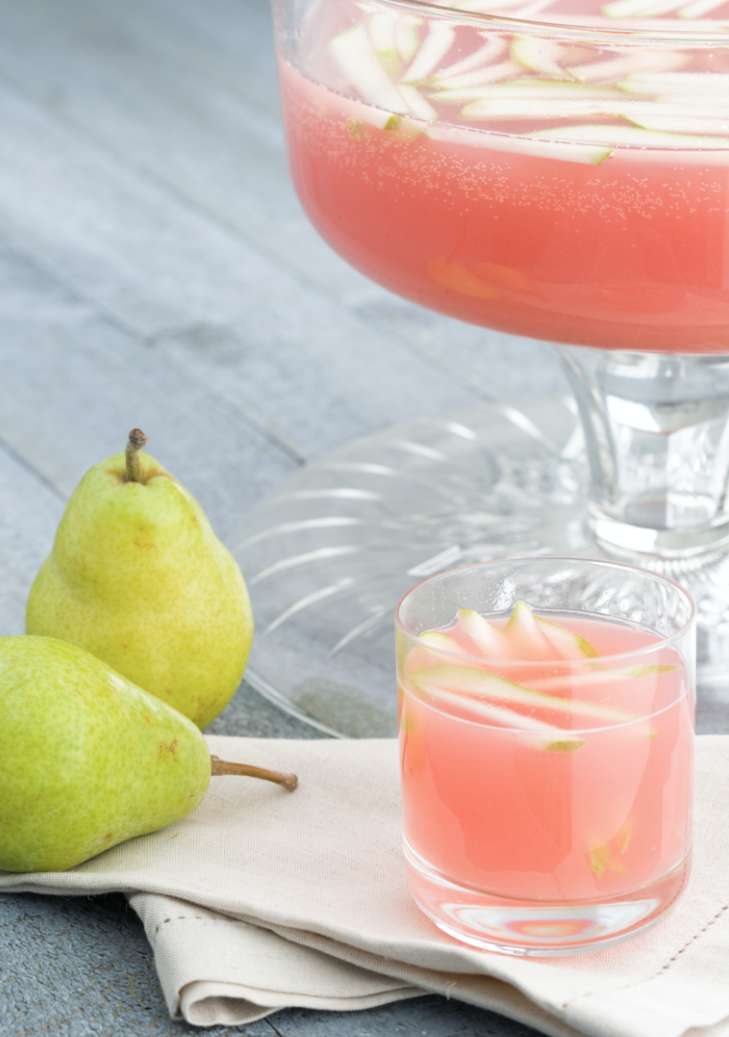Pear and Prosecco Sparkling Punch New Year's Eve Drinks for the Home Mixologist