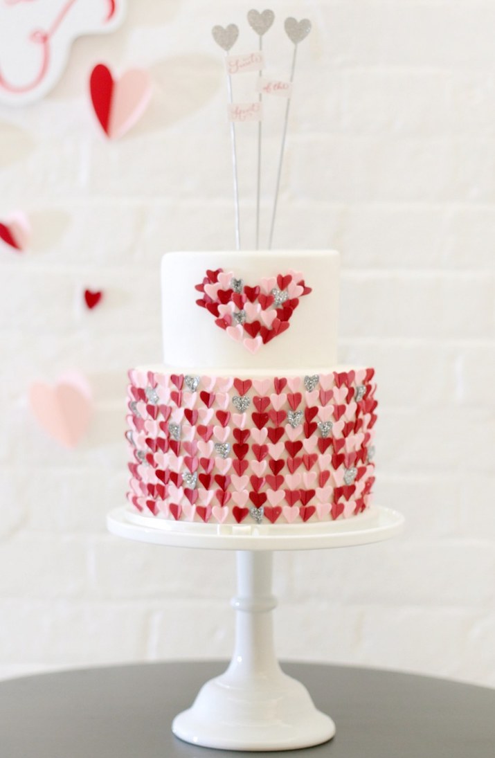 valentine's day wedding cake