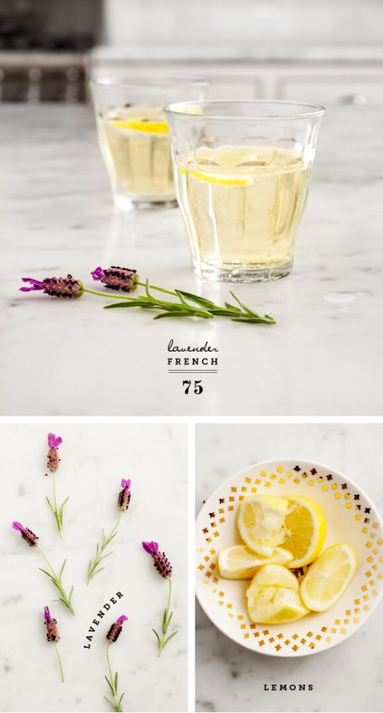Lavender French cocktails for weddings