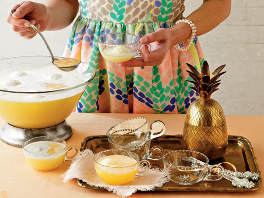 Pineapple rum tea punch from Southern Living cocktails for weddings